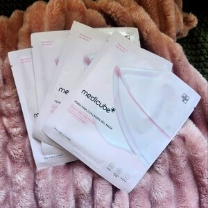 Four Medicube Pore Pink Collagen Gel Mask- Selling Together